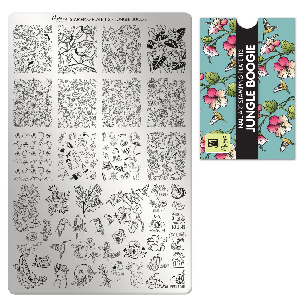 Moyra Stamping plate, 112 Jungle Boogie