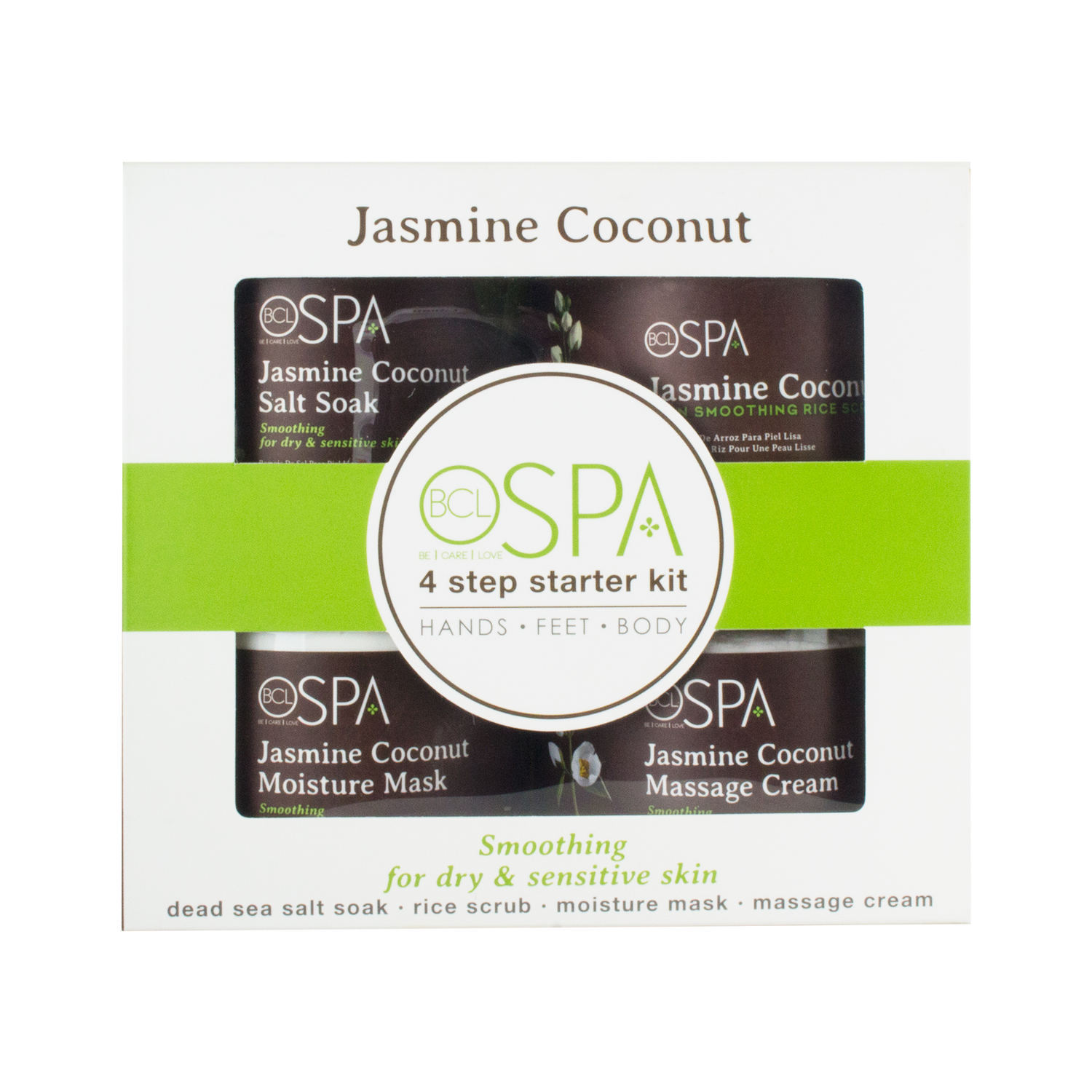 BCL Spa 4-Step Starter Kit, Jasmine + Coconut 473 ml
