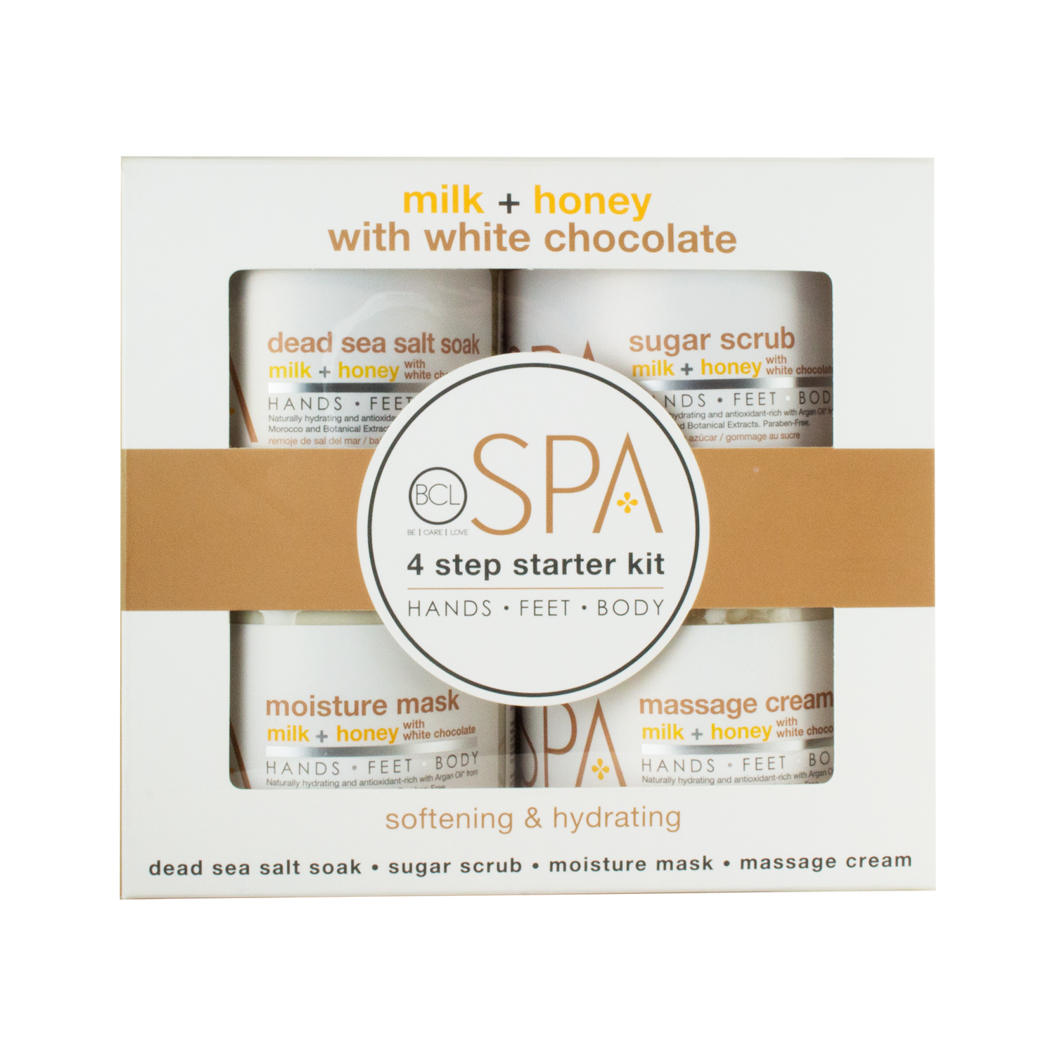 BCL Spa 4-Step Starter Kit, Milk + Honey with White Chocolate 473 ml