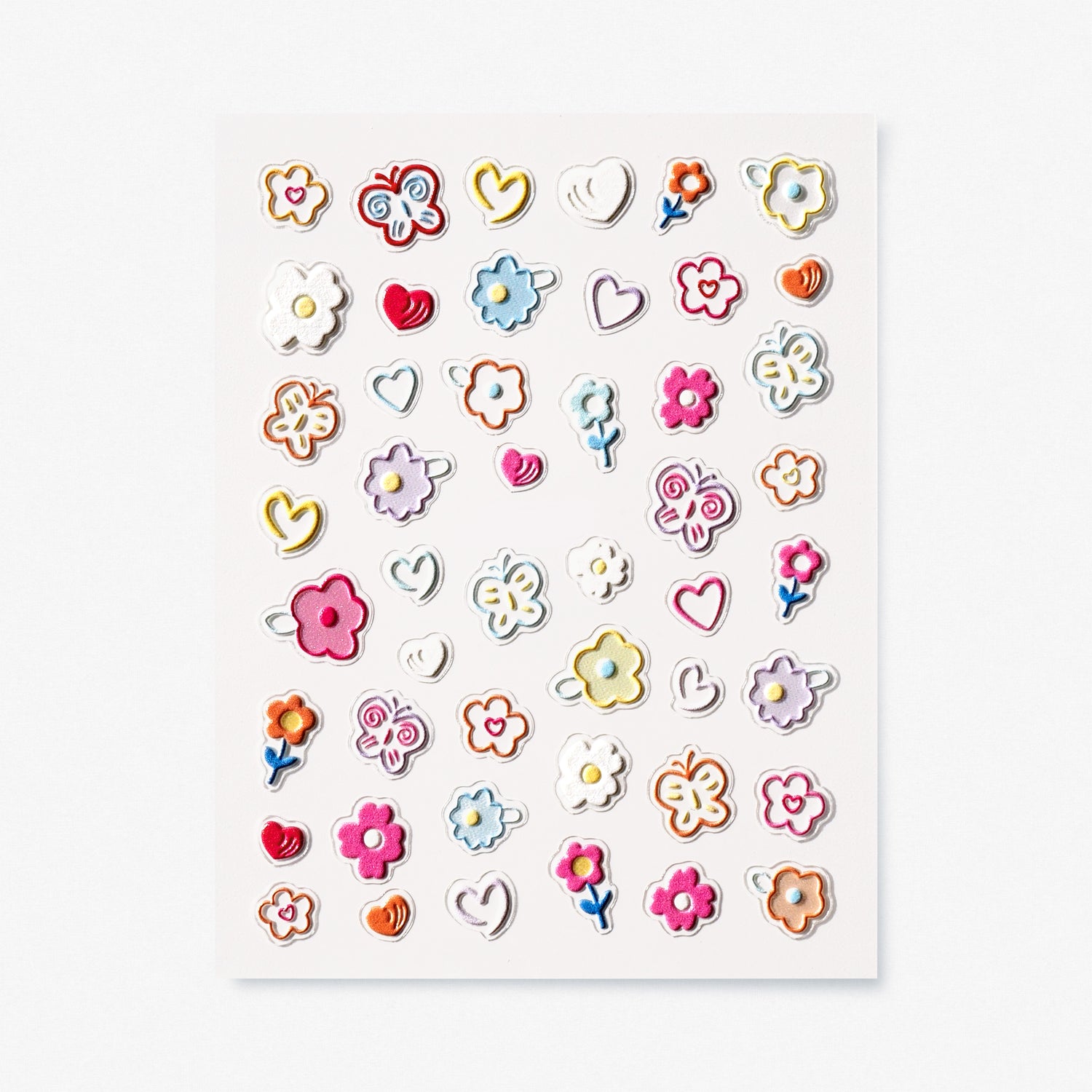 Nail Stickers, Pastel Flowers