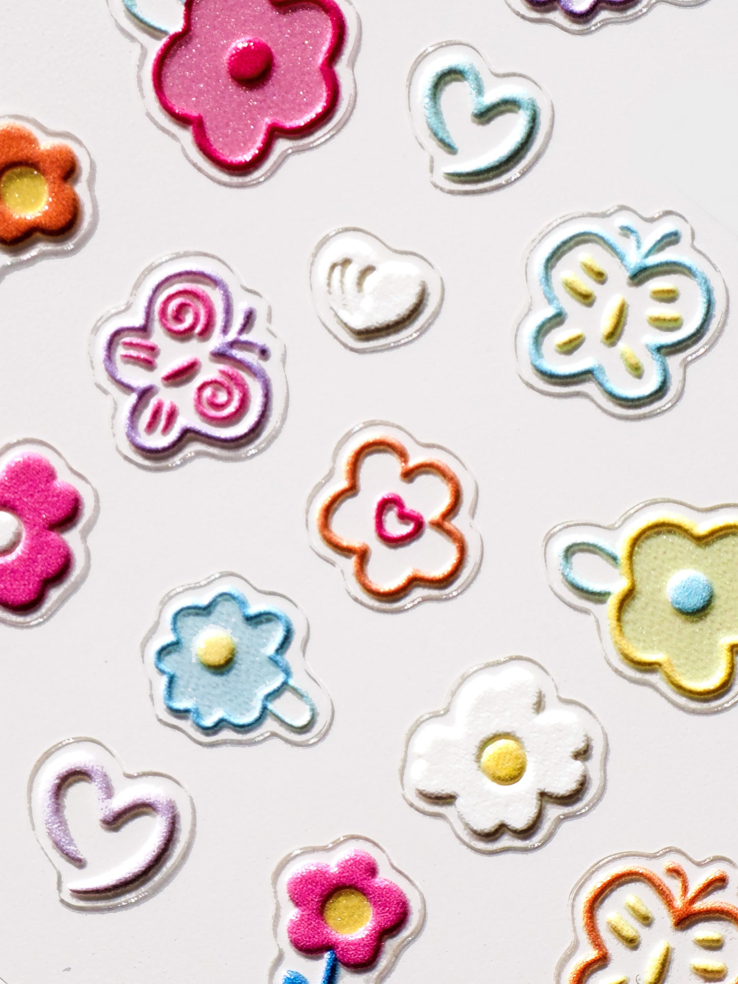 Nail Stickers, Pastel Flowers