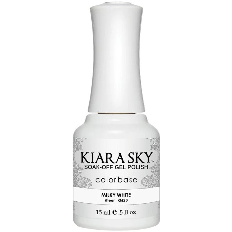 Kiara Sky Gel Polish, Milky White