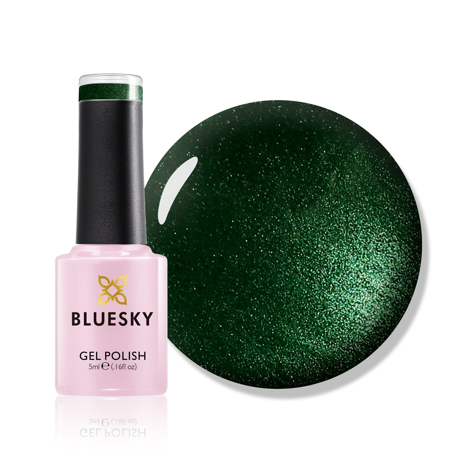 Bluesky Gel Polish, Dark Green Sparkle