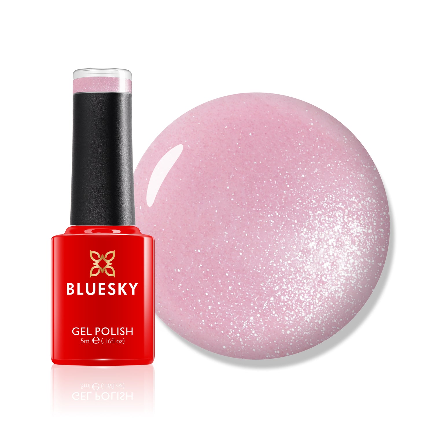 Bluesky Gel Polish, Grapefruit Sparkle