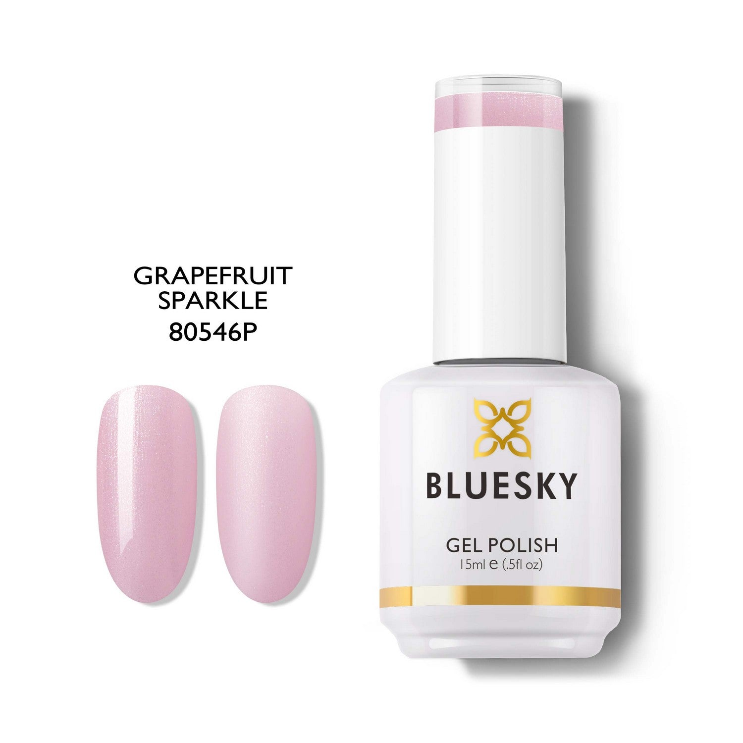 Bluesky Gel Polish, Grapefruit Sparkle