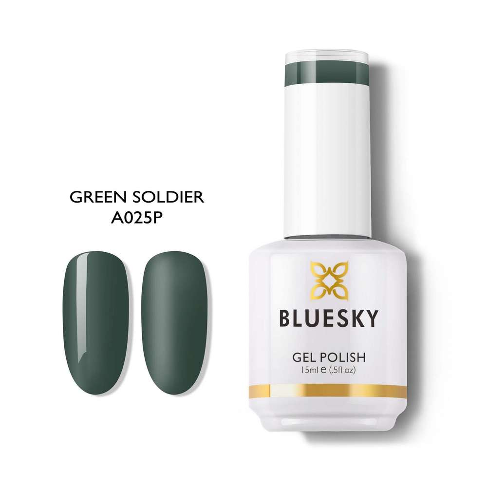 Bluesky Gel Polish, Green Soldier
