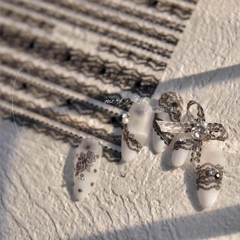 TOMONI Nail Stickers, Lace