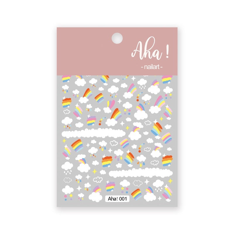Aha! Nail stickers, Rainbows 001