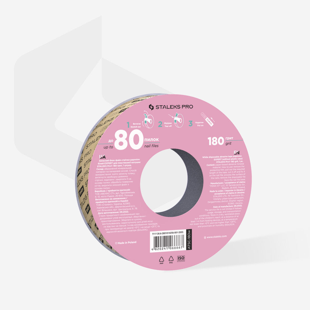 Staleks Pro Raspipaperi Expert 180 Grit, 7 m ATSC-180W