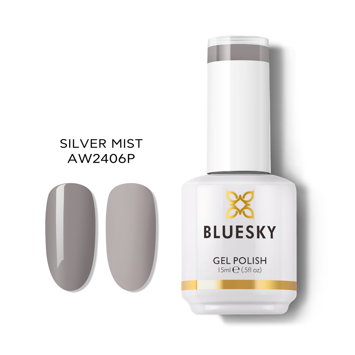 Bluesky Gel Polish, Silver Mist