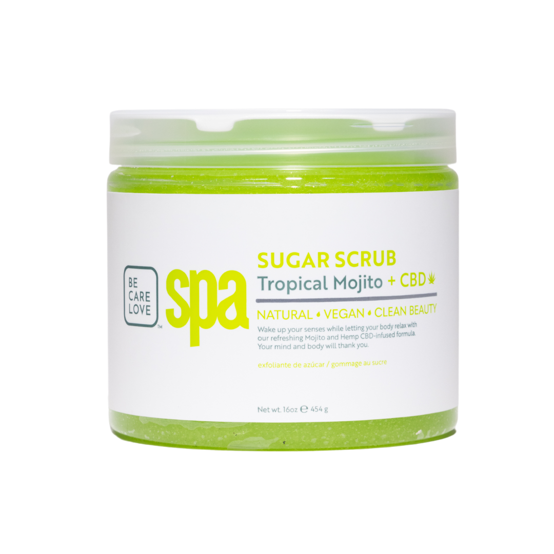 BCL Spa Sugar Scrub, Tropical Mojito + CBD 473 ml
