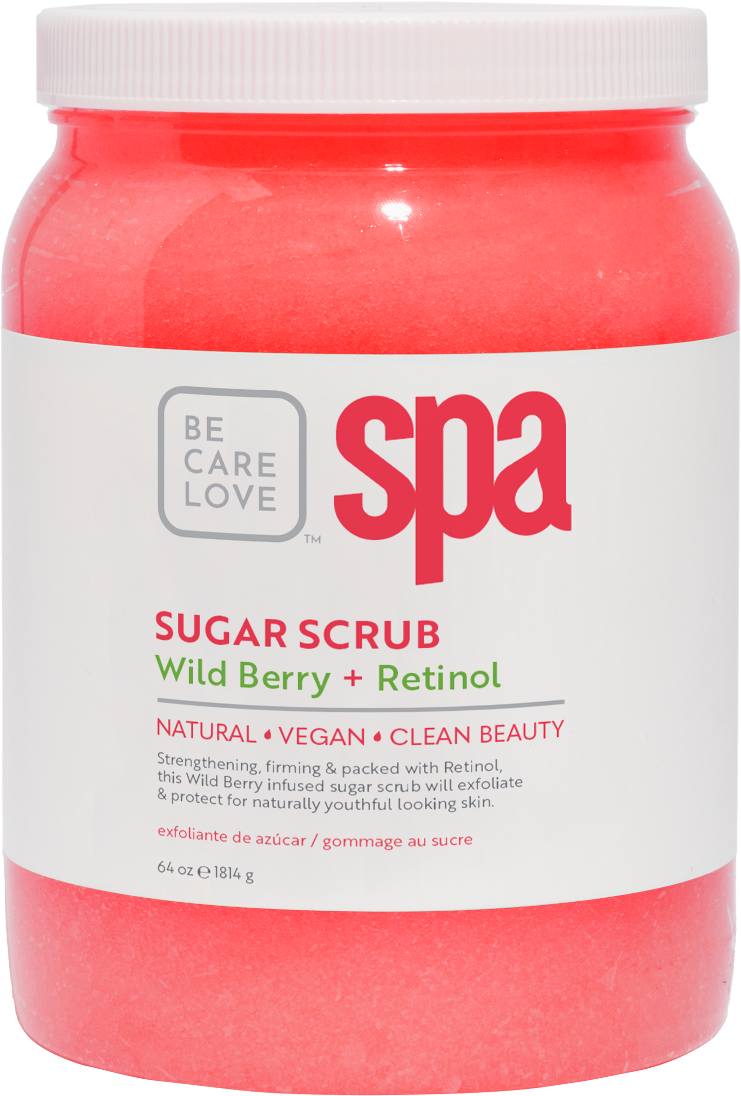 BCL Spa Sugar Scrub, Wild Berry + Retinol