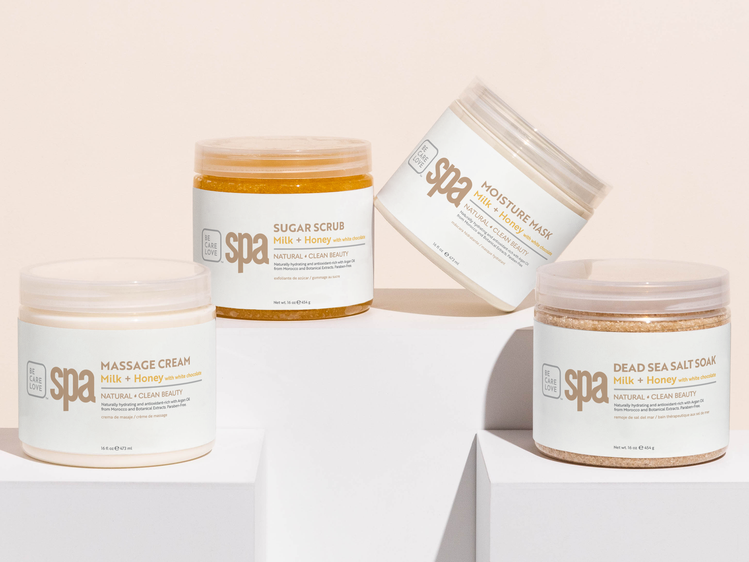 BCL Spa 4-Step Starter Kit, Milk + Honey with White Chocolate 473 ml