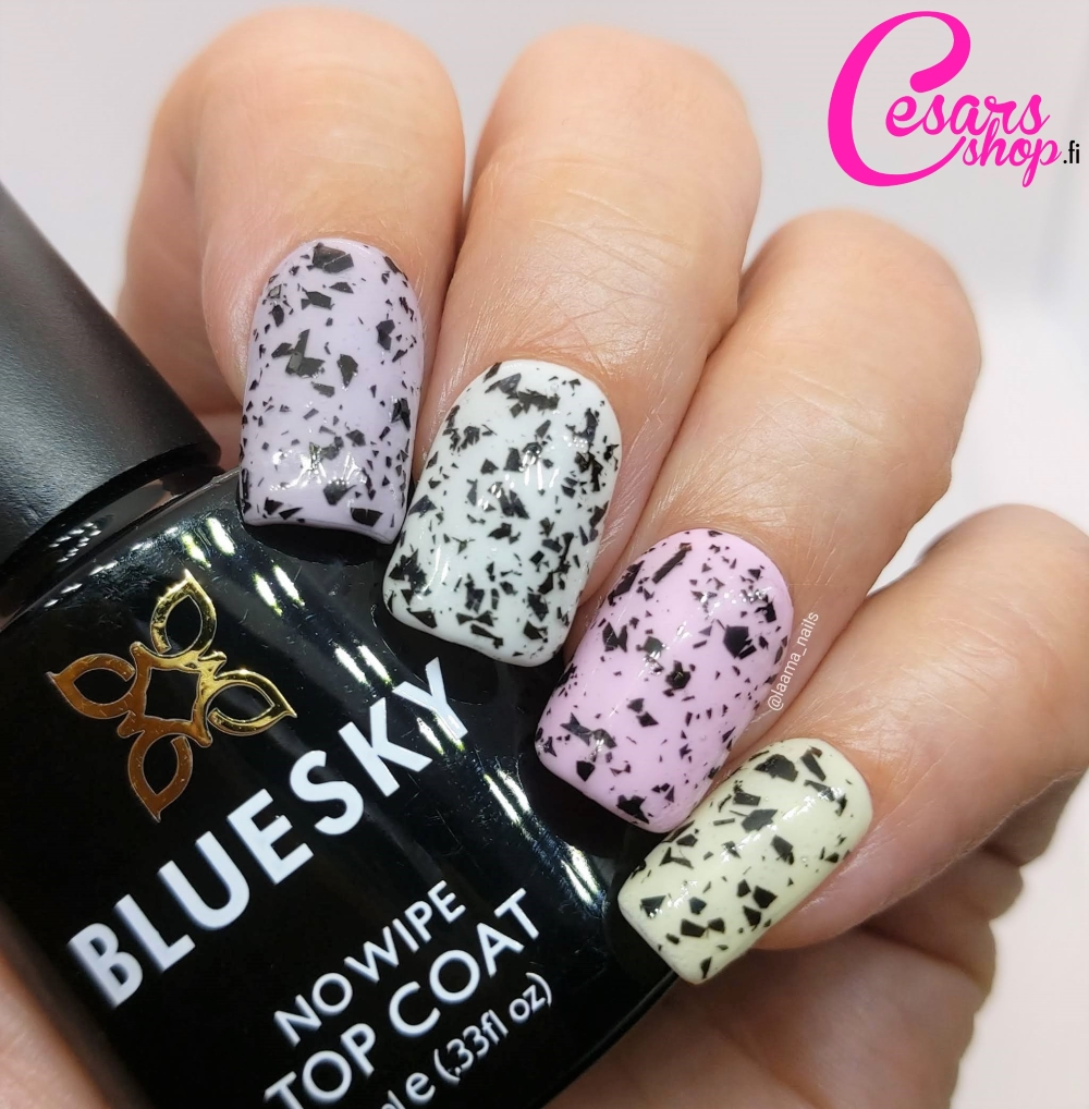 Bluesky No Wipe Gel Glitter Top Coat, Confetti