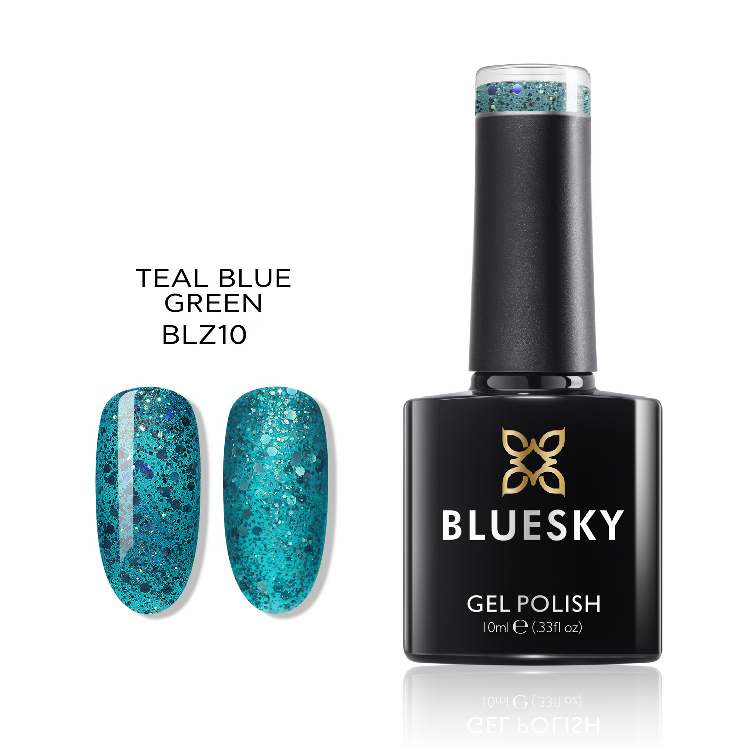 Bluesky Gel Polish, Teal Blue Green