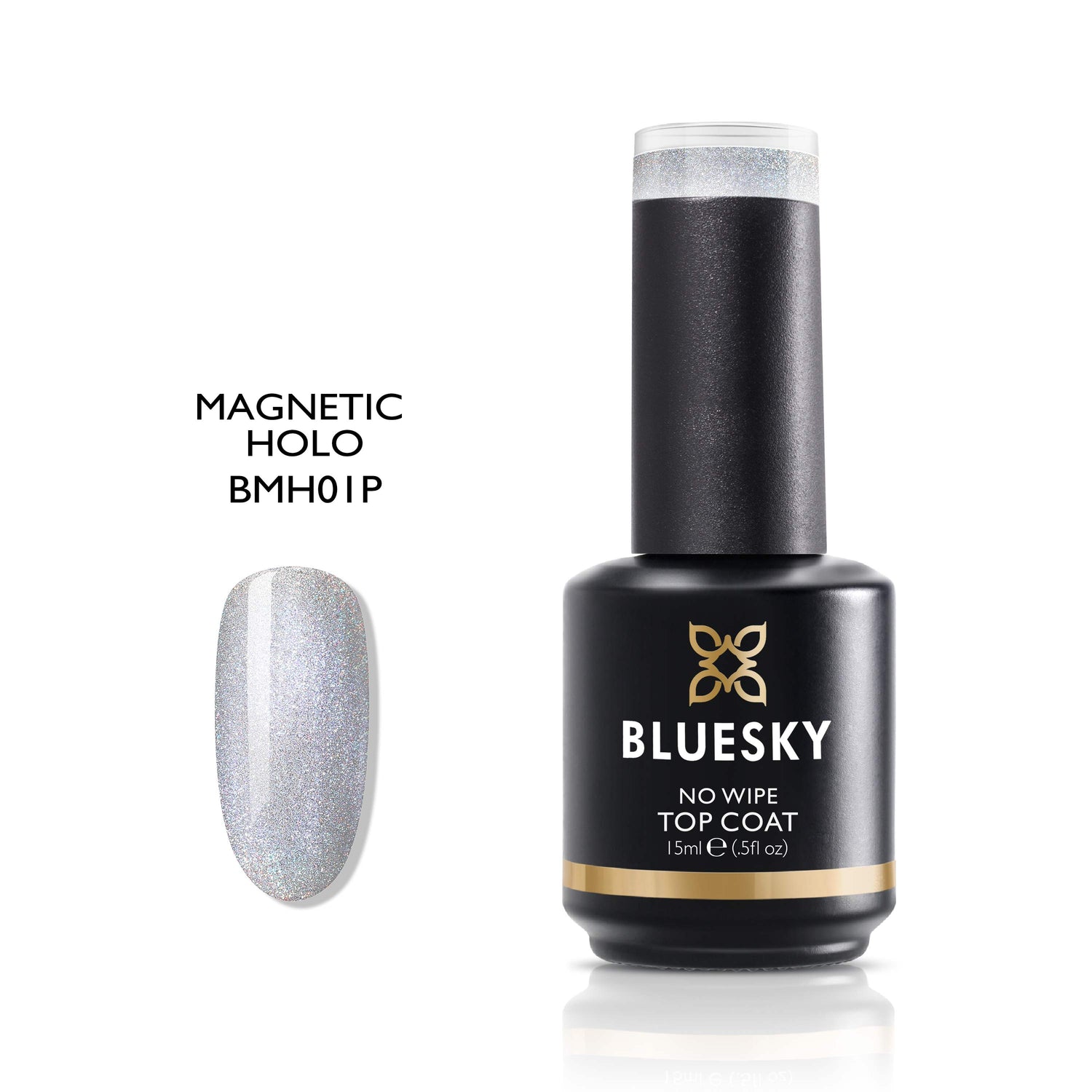 Bluesky No Wipe Gel topcoat, Magnetic Holo
