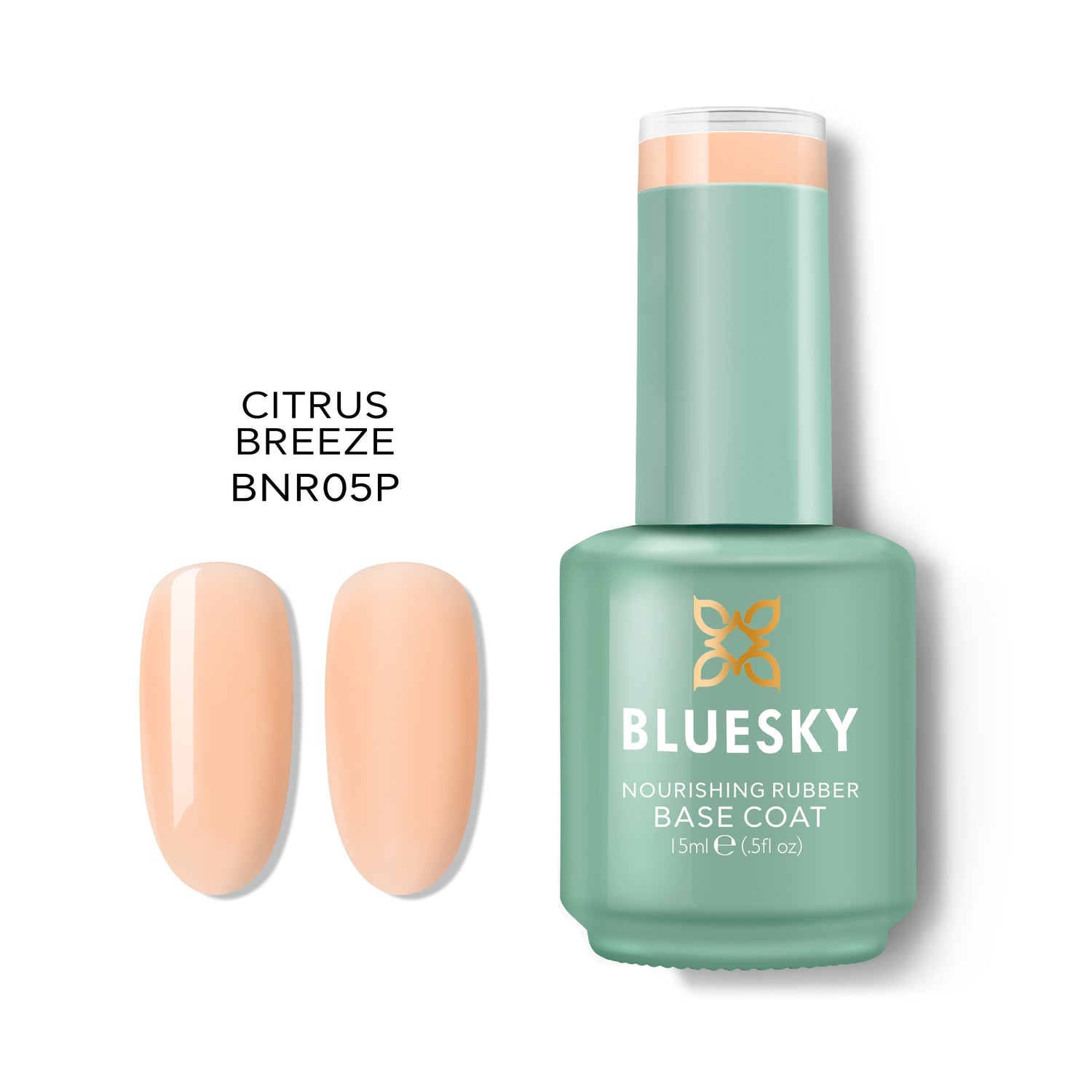 Bluesky Nourishing Rubber Base Coat, Citrus Breeze