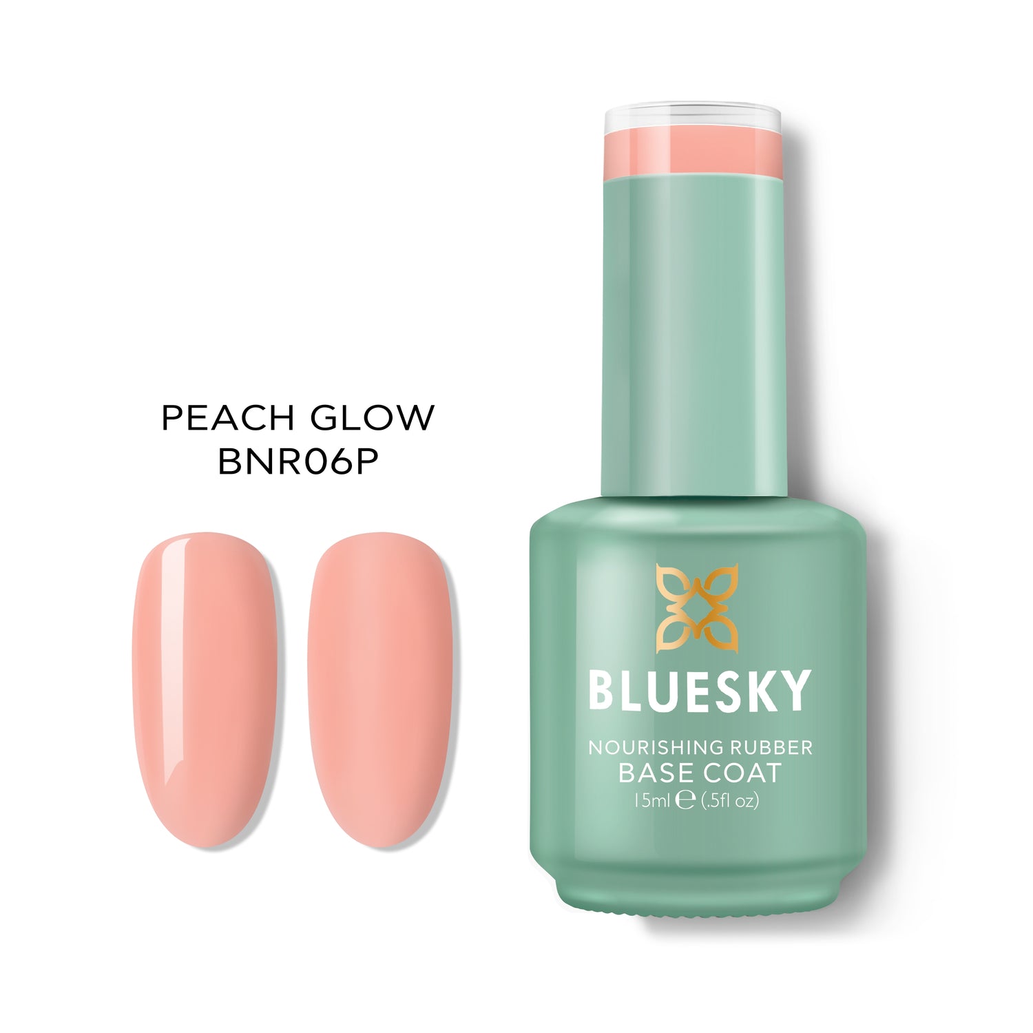 Bluesky Nourishing Rubber Base Geelialuslakka, Peach Glow
