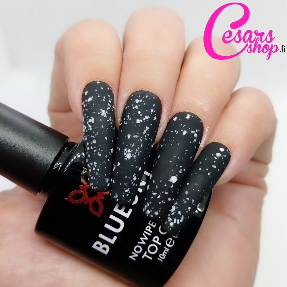 Bluesky No Wipe Glitter Top Geelipäällyslakka, Matte Snow White