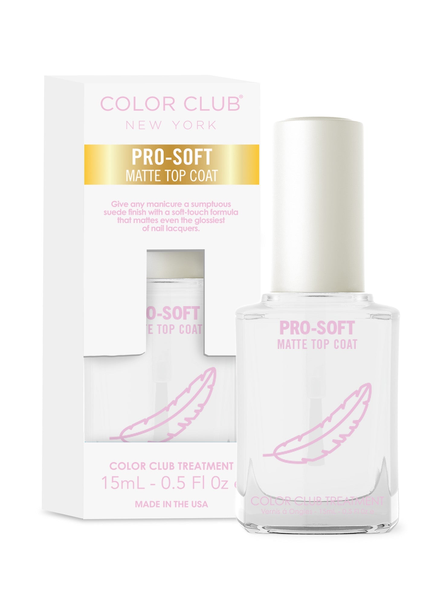 Color Club Pro-Soft Matte Top Coat, 15 ml