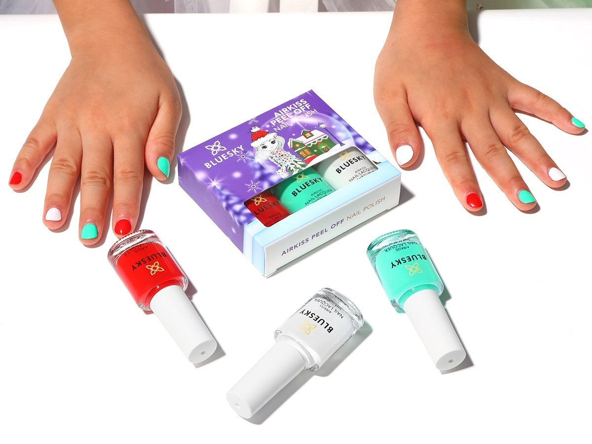 Bluesky Airkiss Peel Off Kynsilakkasetti, Christmas Candy Cane