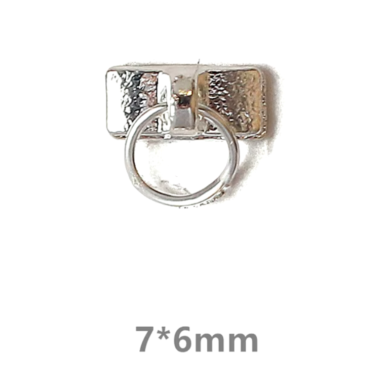 Nail decoration, Collar Silver 6 pcs