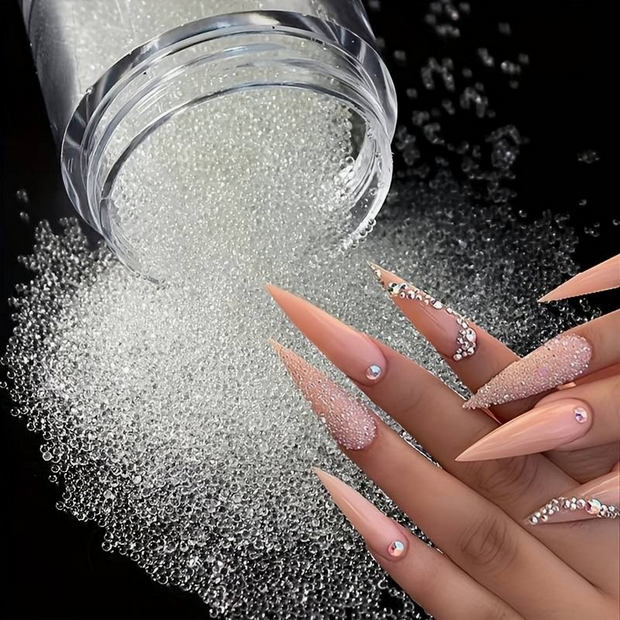 Nail Decoration, Microbeads White