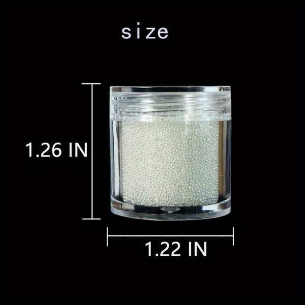 Nail Decoration, Microbeads White