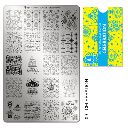 Moyra Stamping plate, 09 Celebration