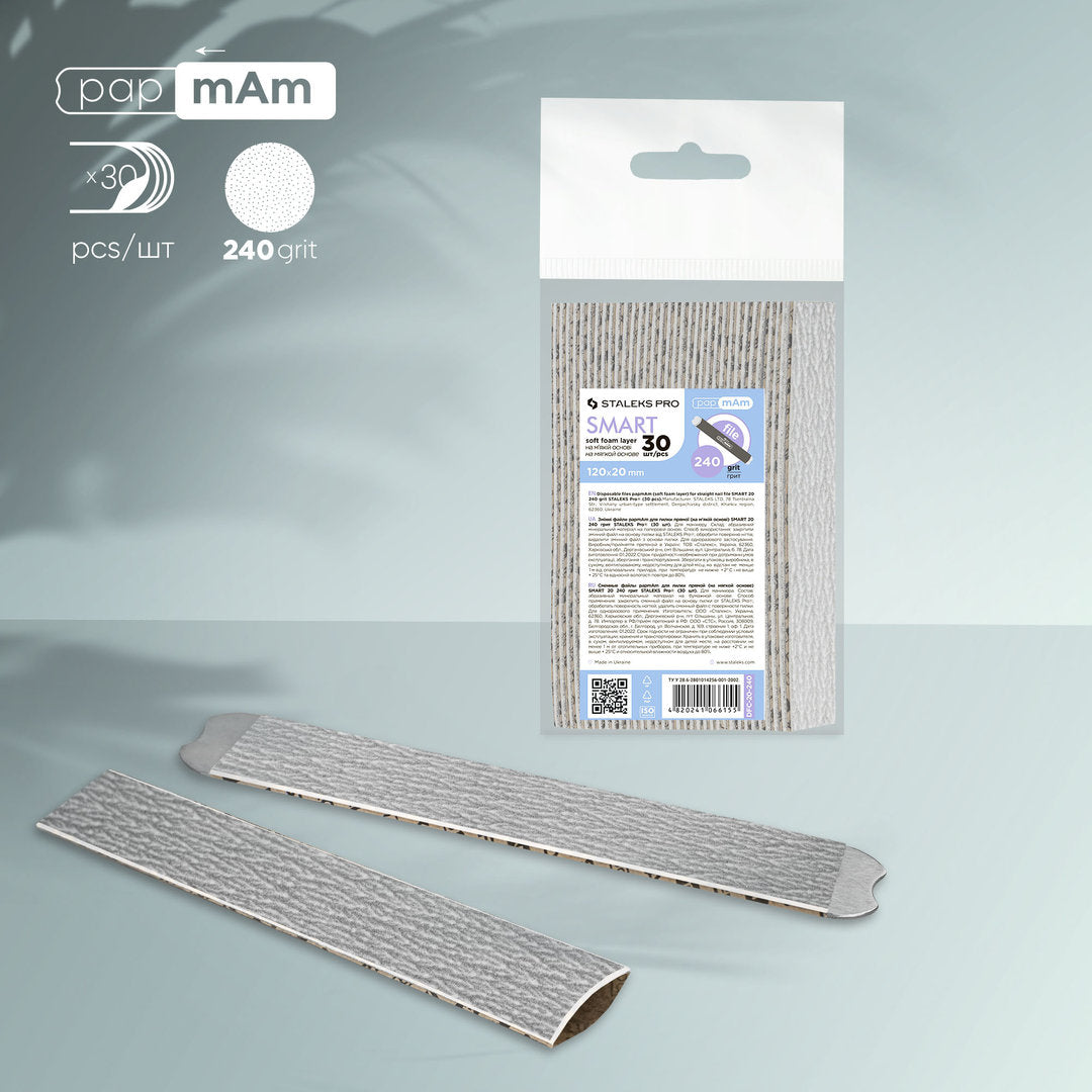 Staleks Pro Raspipaperi Ohuella Vaahtomuovilla Smart 20 240 Grit, 30 kpl DFC-20-240