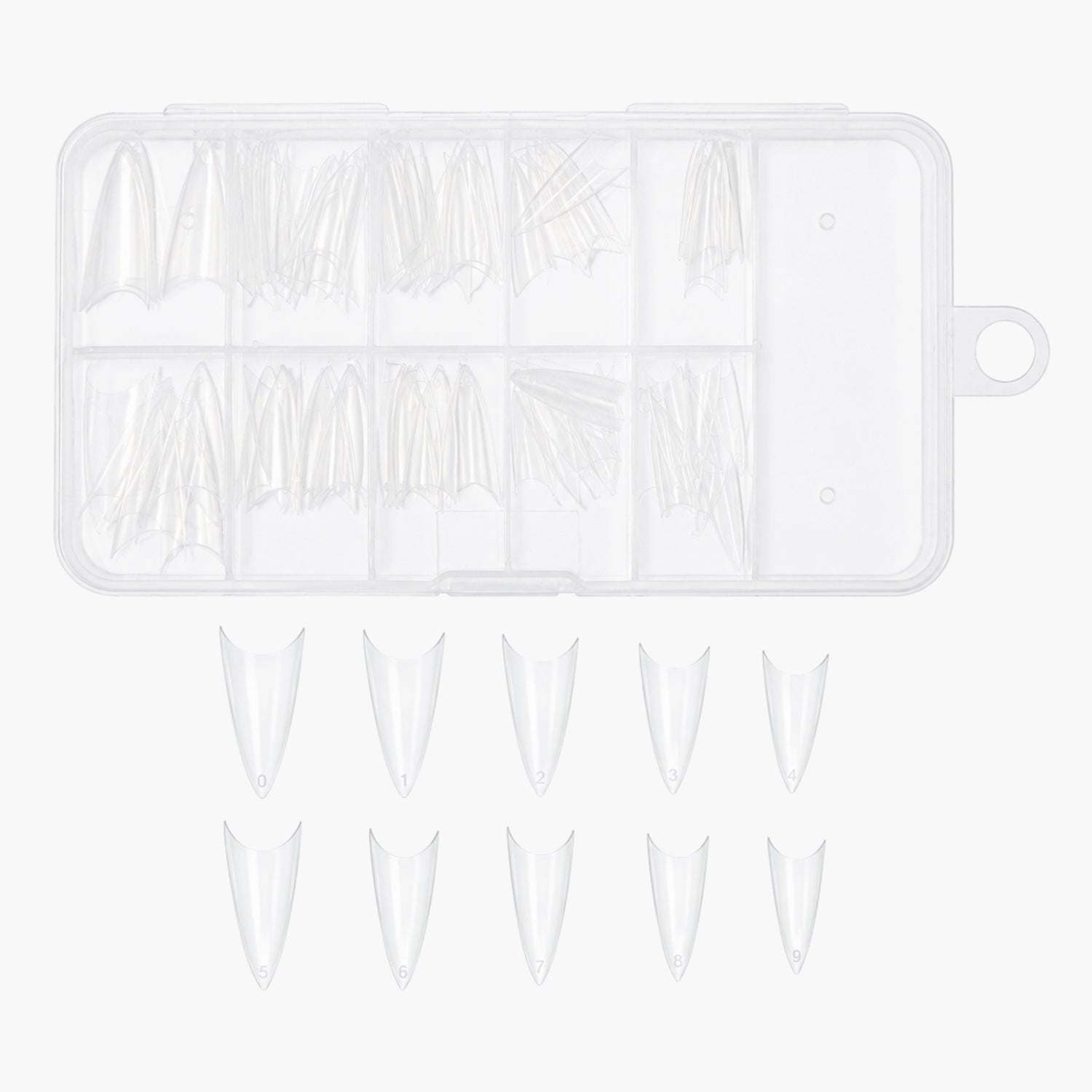 Tip box 100 pcs, Stiletto