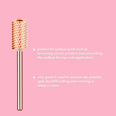 Kiara Sky Drill Bit Large Smooth Top, Rose Gold