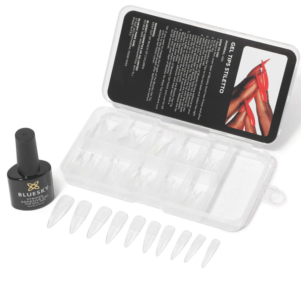 Bluesky Soft Gel Full Nail Tips, Stiletto
