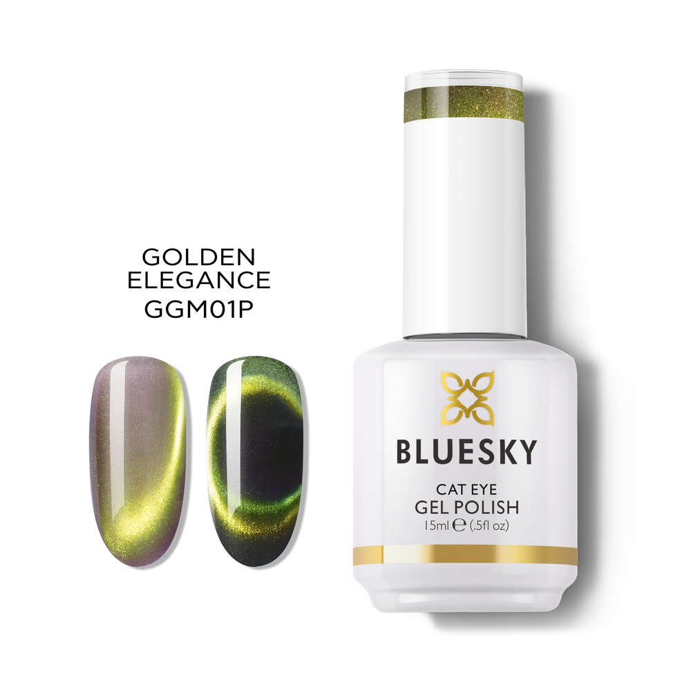 Bluesky Magnetic Gel Polish, Golden Elegance