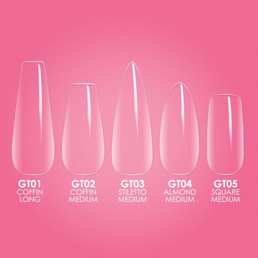 Kiara Sky Gelly Tips Kokokynnen Tipit, Long Coffin 500 kpl
