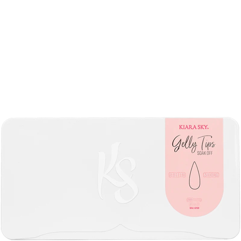 Kiara Sky Gelly Tips Kokokynnen tipit, Medium Stiletto 500 kpl