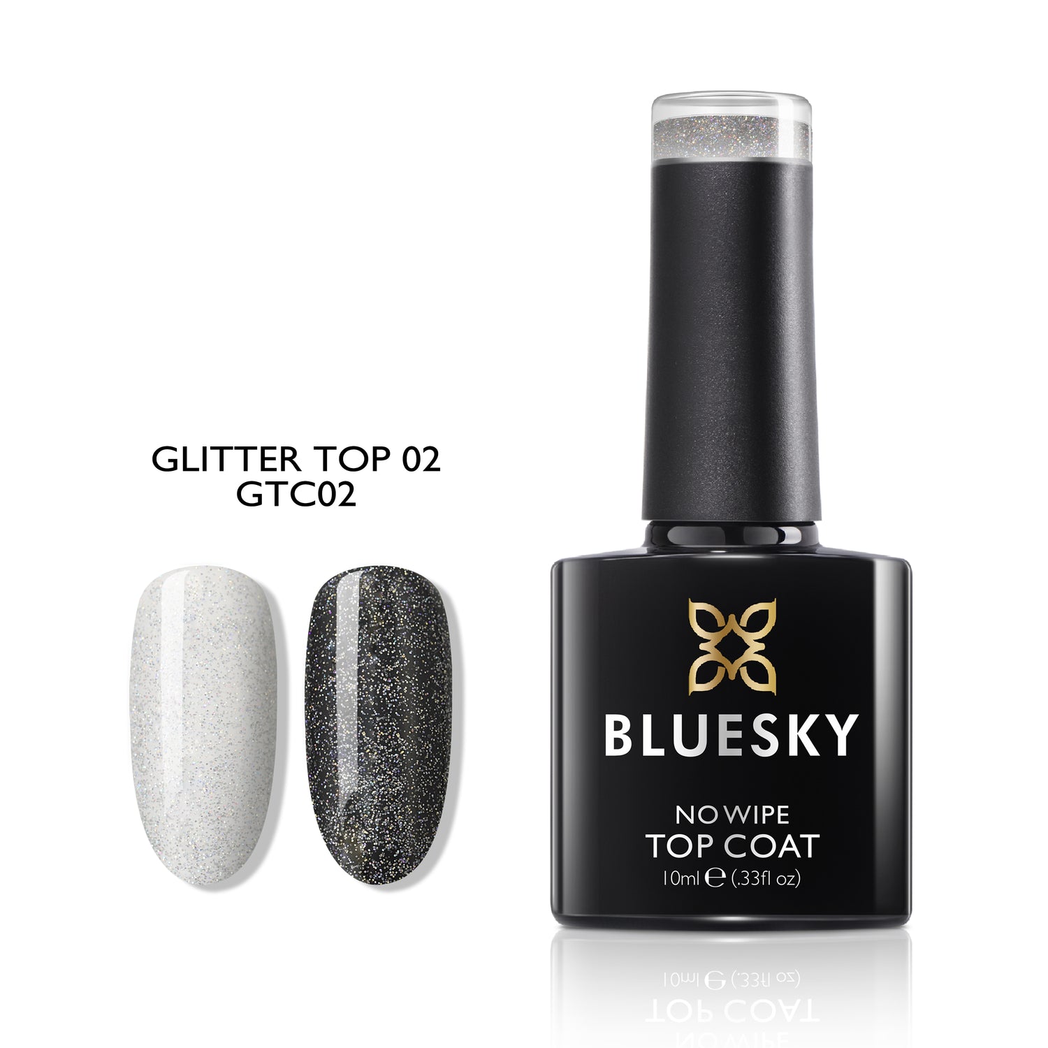 Bluesky No Wipe Glitter Gel Top Coat, GTC02