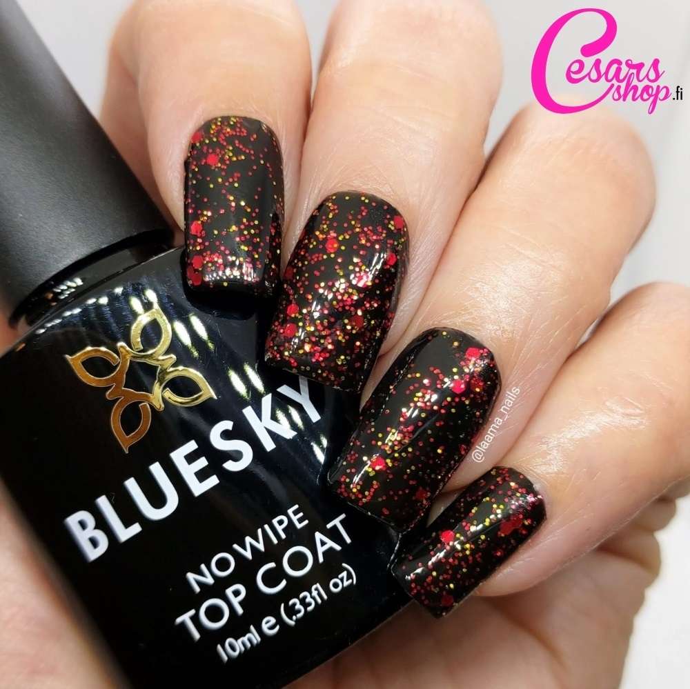 Bluesky No Wipe Glitter Top Geelipäällyslakka, GTC04