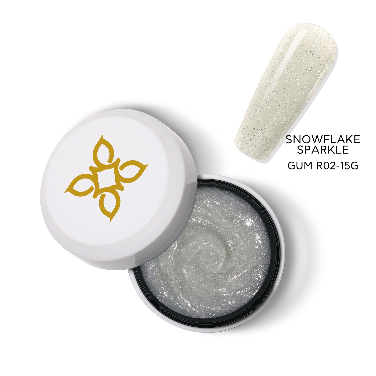 Bluesky Shimmering Gum Acrygel, Snowflake Sparkle