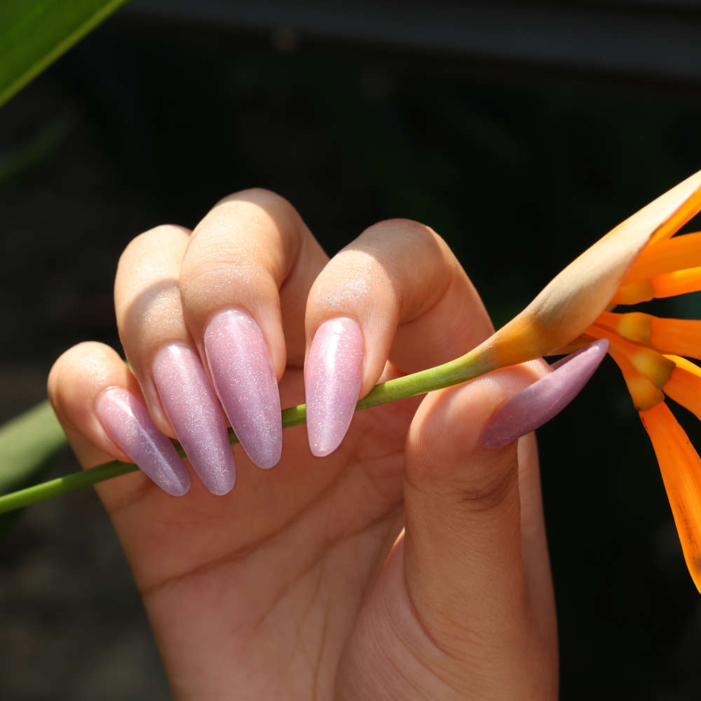 Bluesky Shimmering Gum Acrygel, Lavender Blush Sparkle