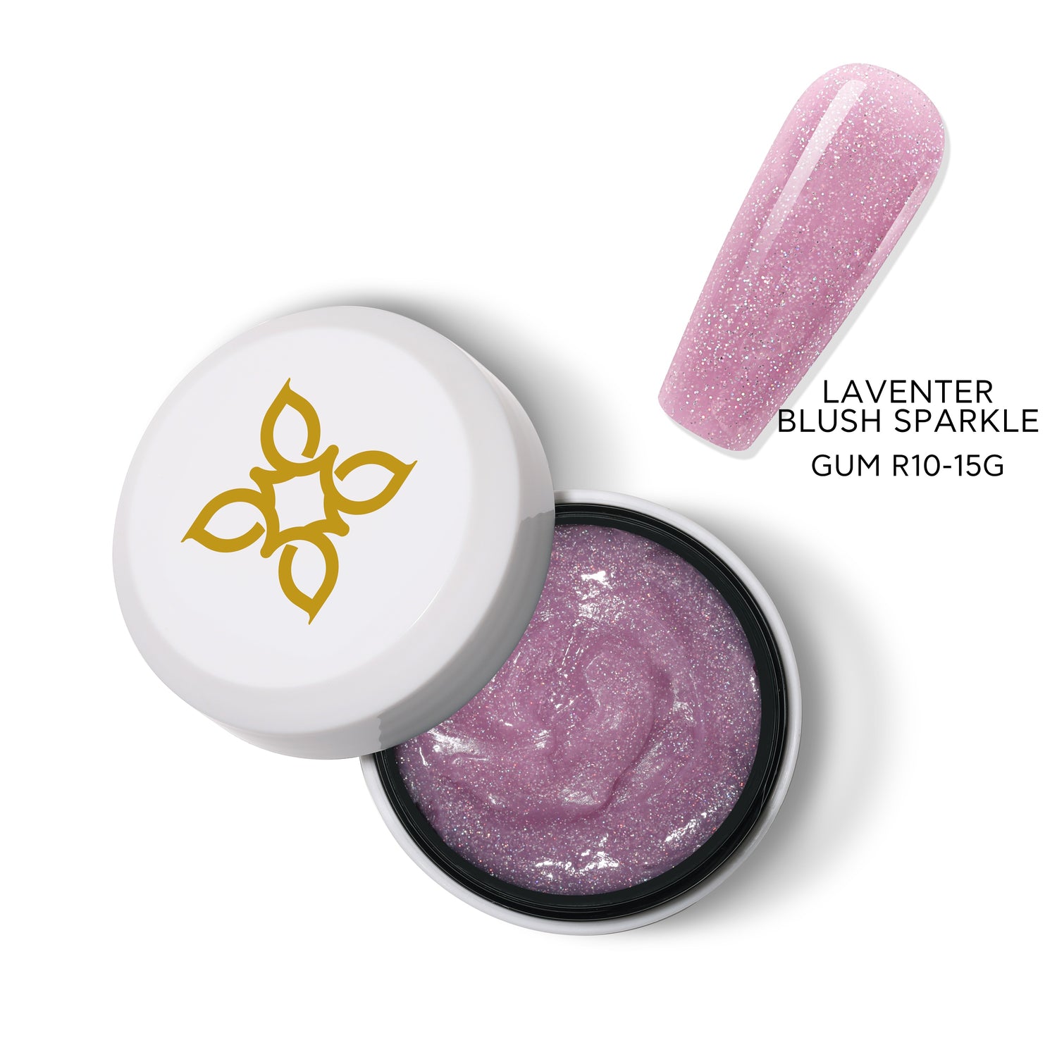 Bluesky Shimmering Gum Acrygel, Lavender Blush Sparkle