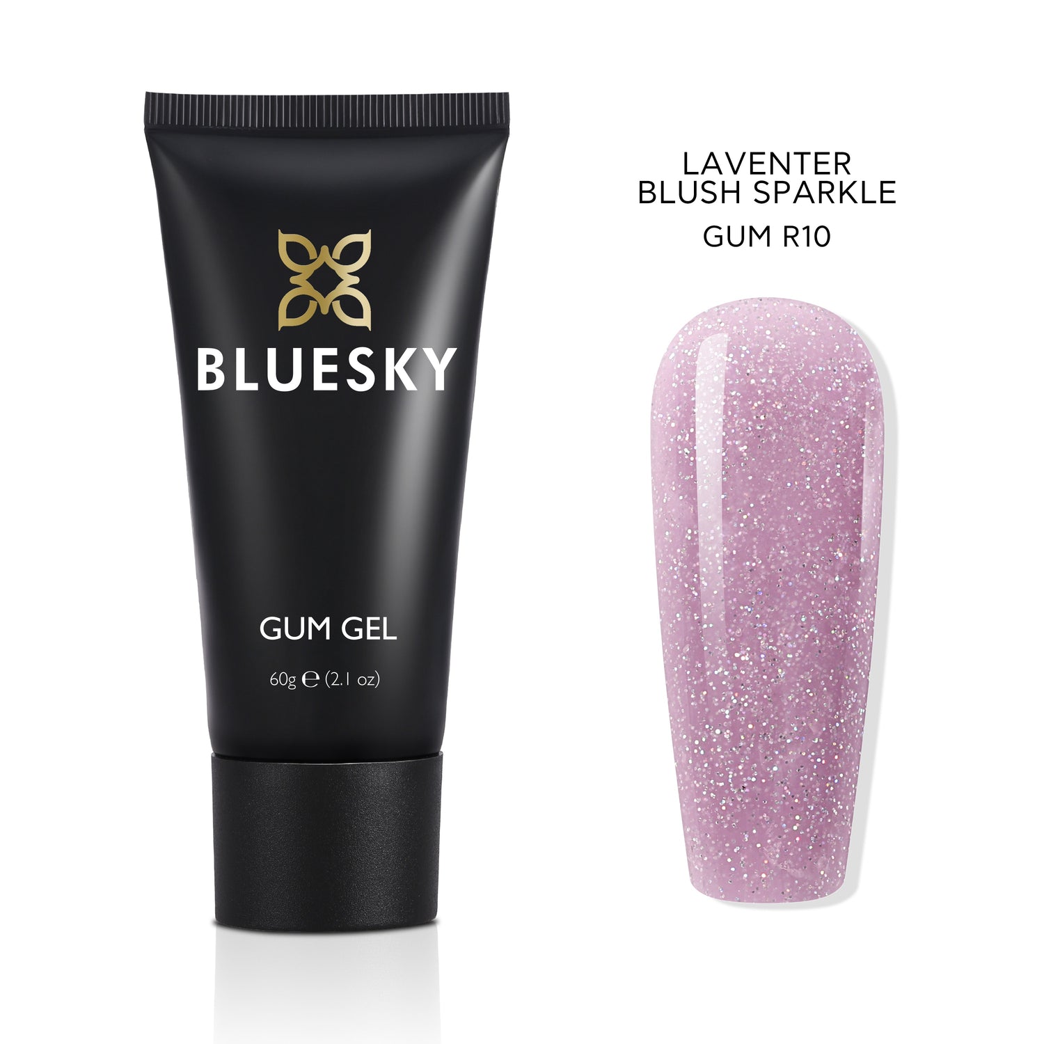 Bluesky Shimmering Gum Acrygel, Lavender Blush Sparkle