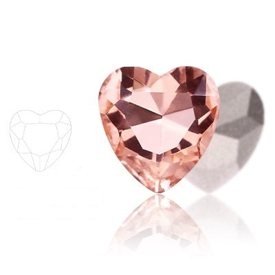 Sydänkristallit Lt. Peach 10 kpl