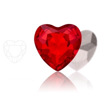 Sydänkristallit Light Siam 10 kpl