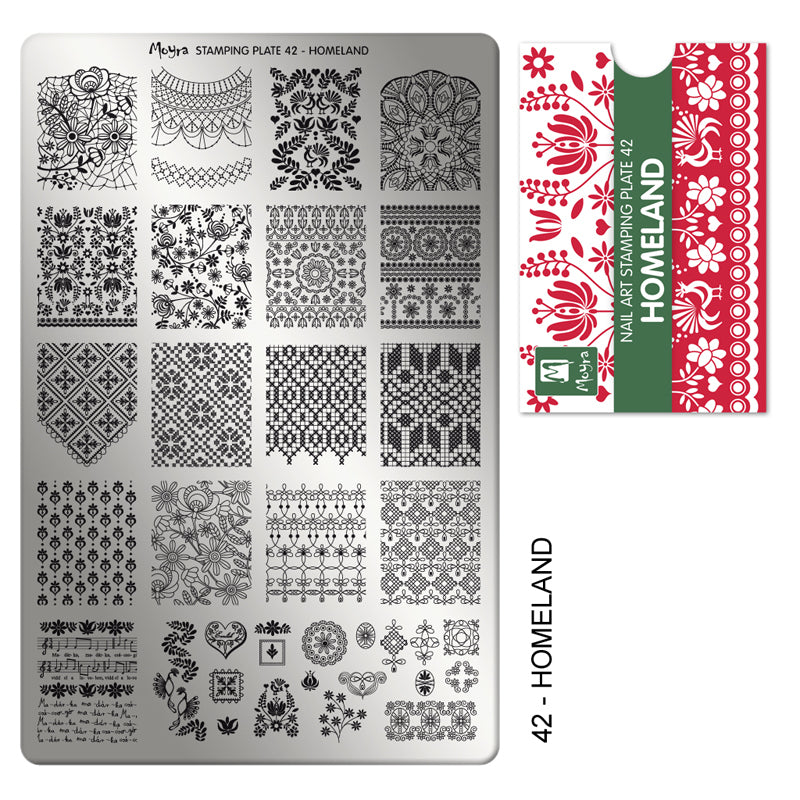 Moyra Stamping Plate, Homeland
