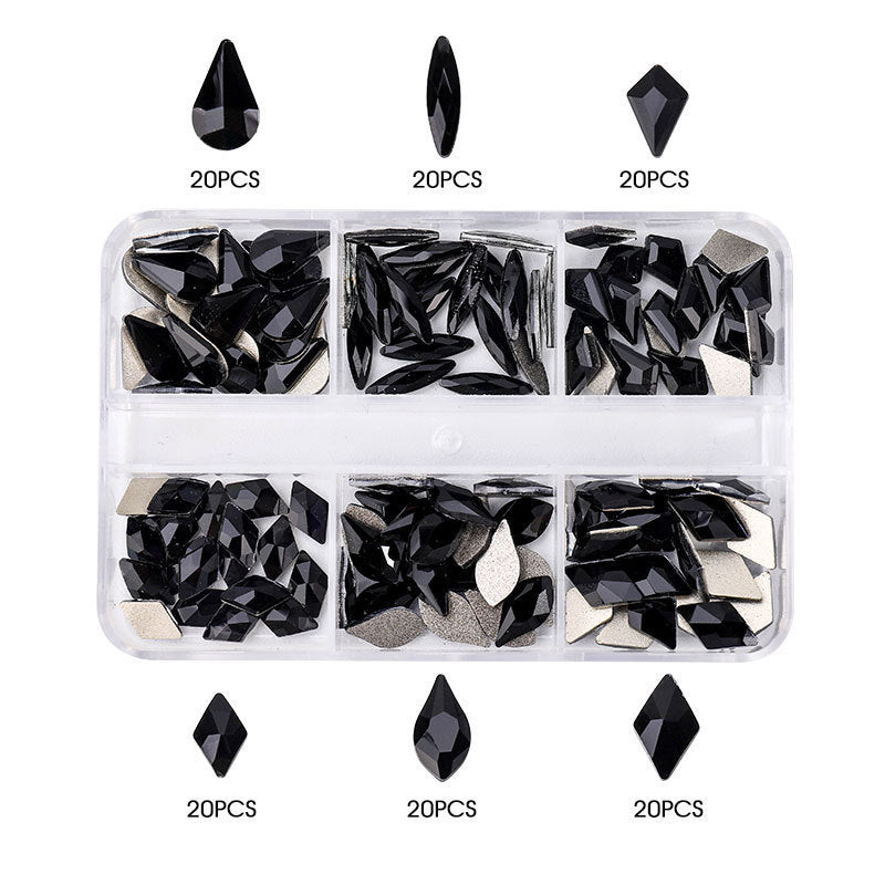 Crystal assortment, Jet Black