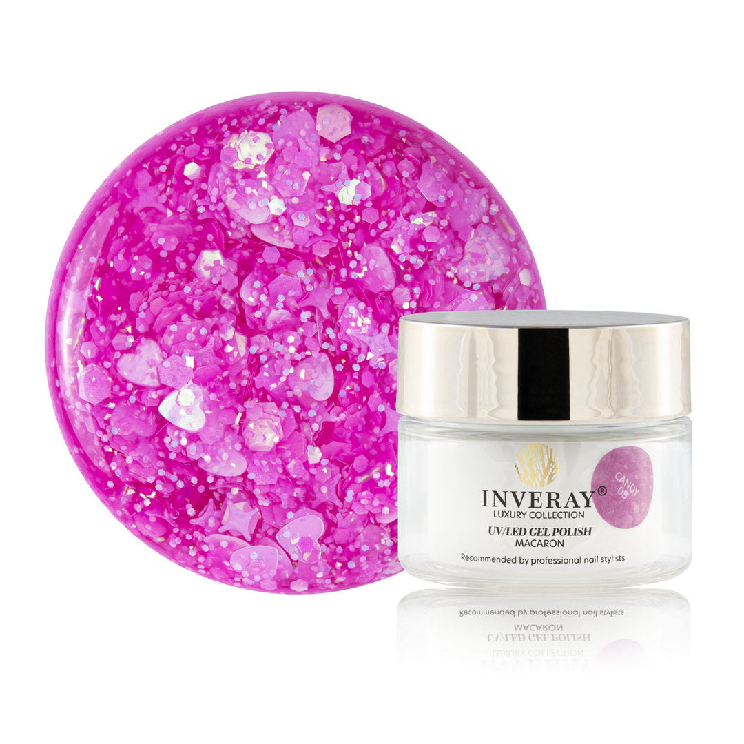 Inveray Macaron Glitter Gel Polish, Candy