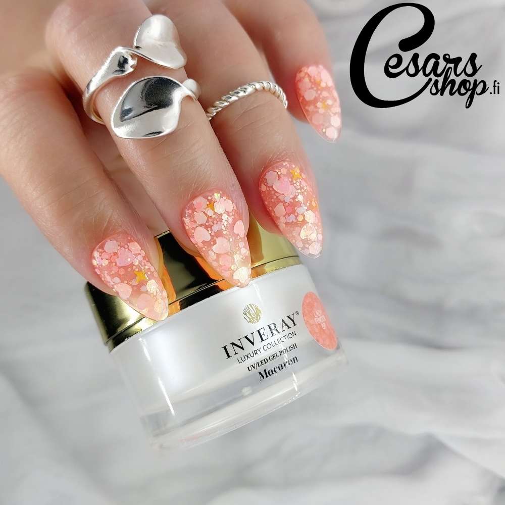Inveray Macaron Glitter Gel Polish, Ladyfinger