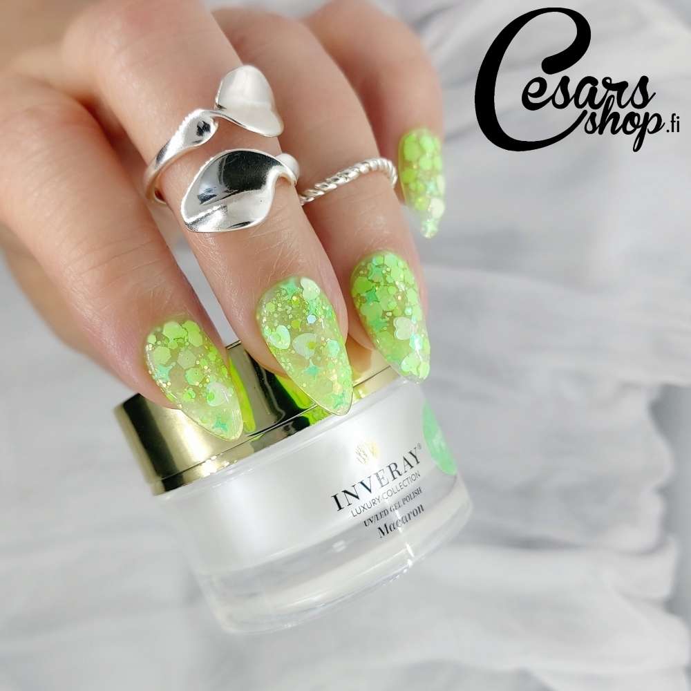 Inveray Macaron Glitter Gel Polish, Pistachio
