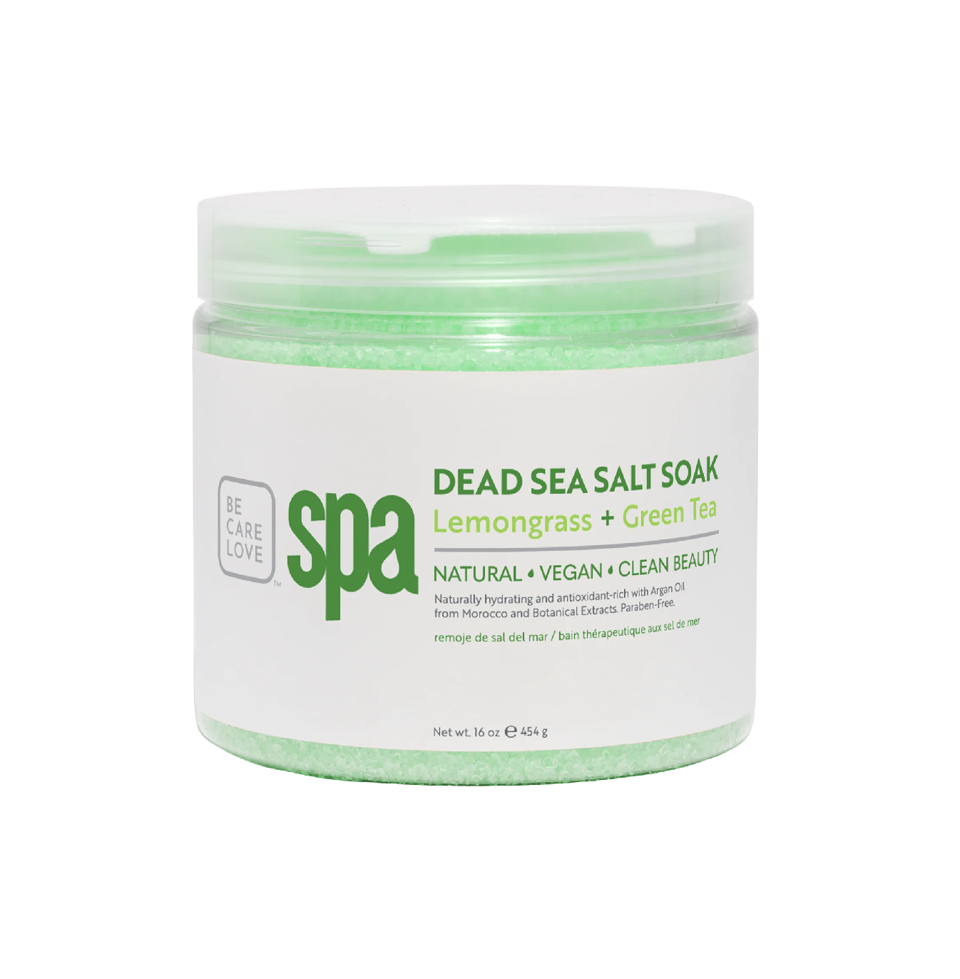 BCL Spa Dead Sea Salt Soak, Lemongrass + Green Tea 473 ml
